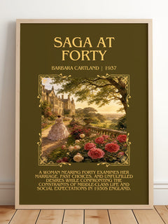 Saga At Forty Minimalist Book Poster by Barbara Cartland – image 2