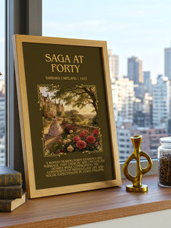 Saga At Forty Minimalist Book Poster by Barbara Cartland – image 3