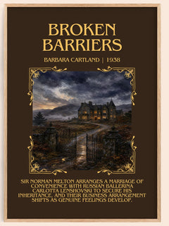 Broken Barriers Minimalist Book Poster by Barbara Cartland – image 1