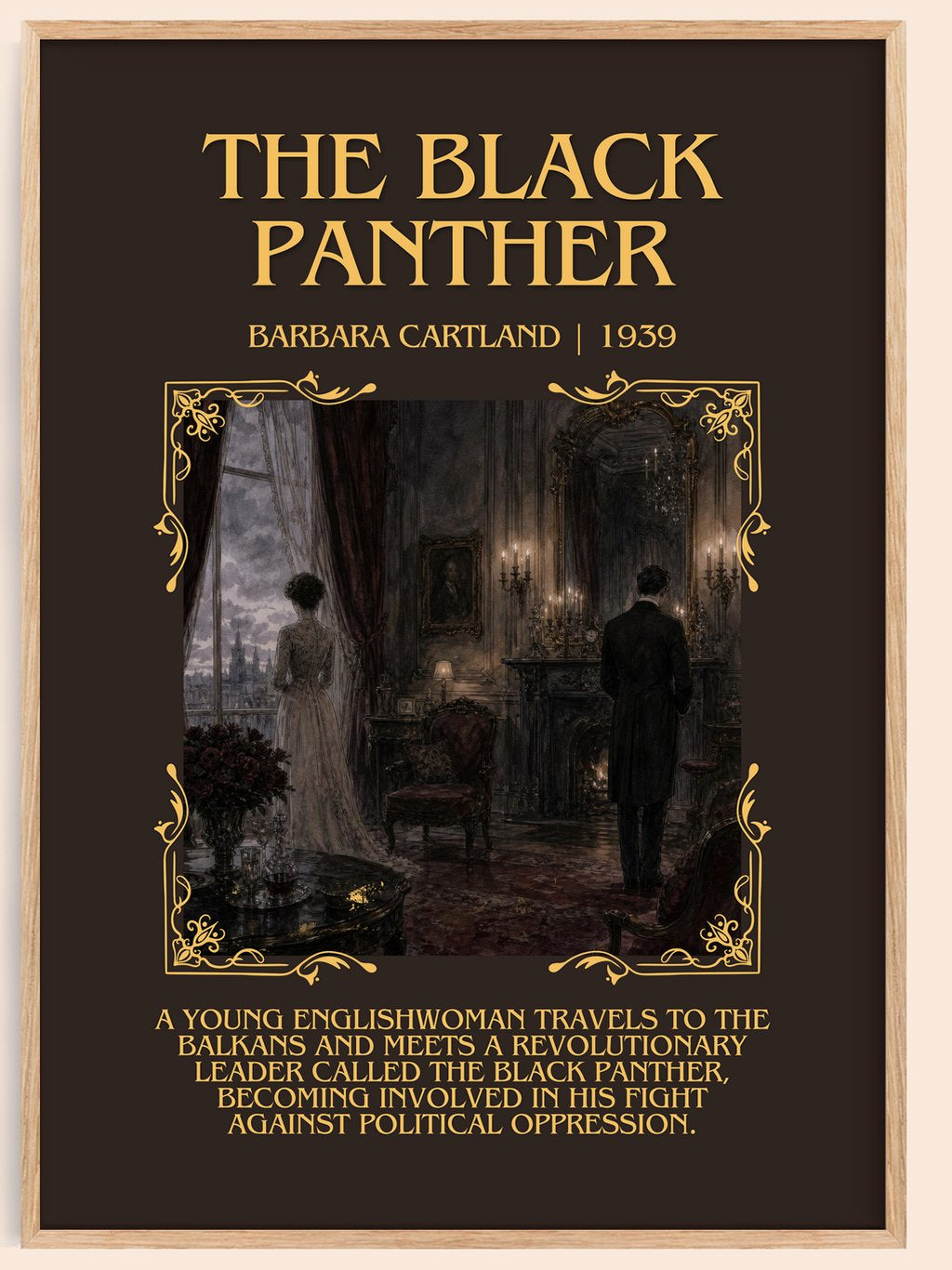 The Black Panther Minimalist Book Poster by Barbara Cartland – book poster