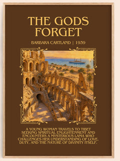 The Gods Forget Minimalist Book Poster by Barbara Cartland – image 1
