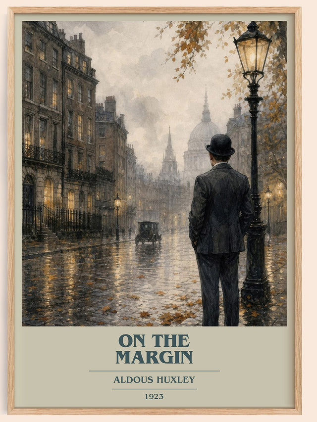 On The Margin Book Cover Poster by Aldous Huxley