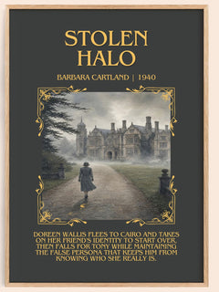 Stolen Halo Minimalist Book Poster by Barbara Cartland – image 1