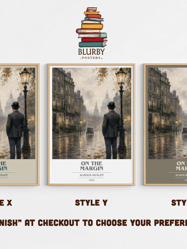 On The Margin Book Cover Poster by Aldous Huxley