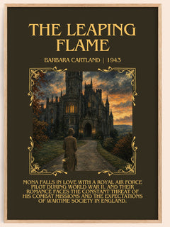The Leaping Flame Minimalist Book Poster by Barbara Cartland – image 1