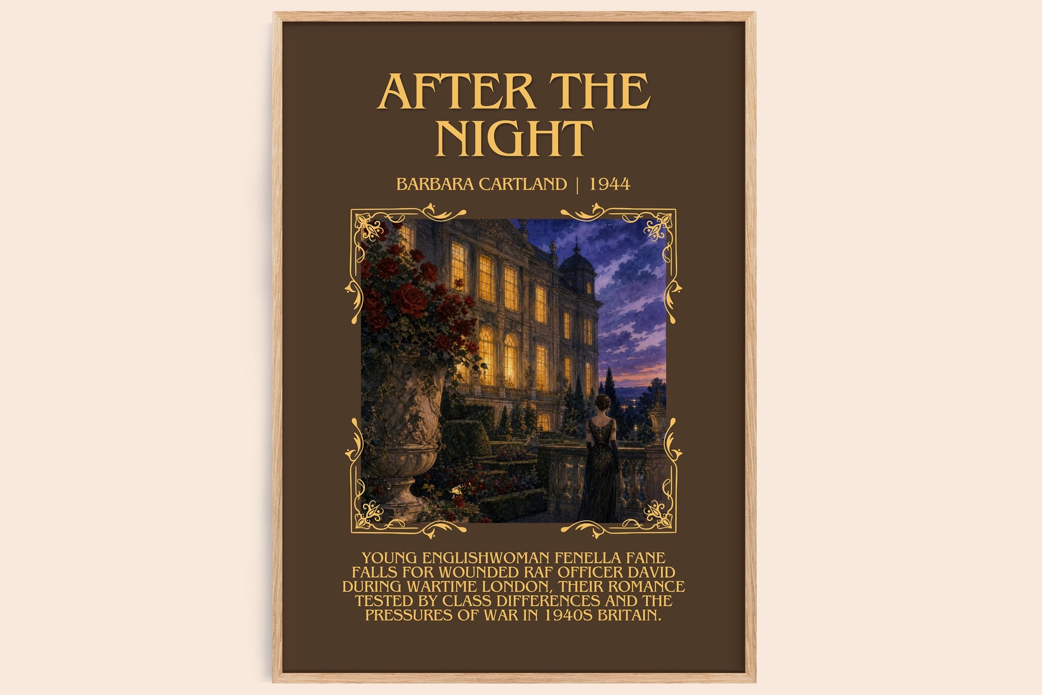After The Night Minimalist Book Poster by Barbara Cartland