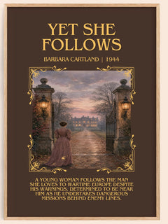 Yet She Follows Minimalist Book Poster by Barbara Cartland – image 1