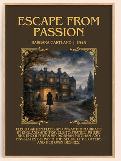 Escape From Passion Minimalist Book Poster by Barbara Cartland – image 1