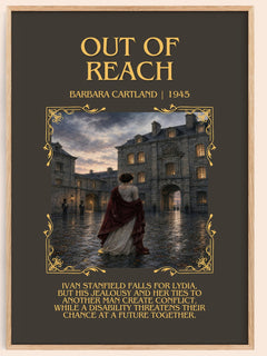 Out Of Reach Minimalist Book Poster by Barbara Cartland – image 1