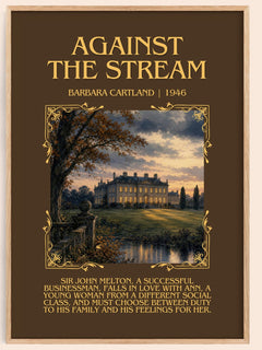 Against The Stream Minimalist Book Poster by Barbara Cartland – image 1
