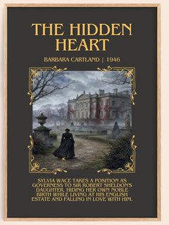 The Hidden Heart Minimalist Book Poster by Barbara Cartland – image 1