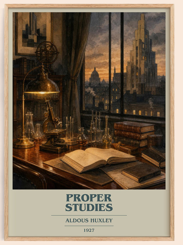Proper Studies Book Cover Poster by Aldous Huxley