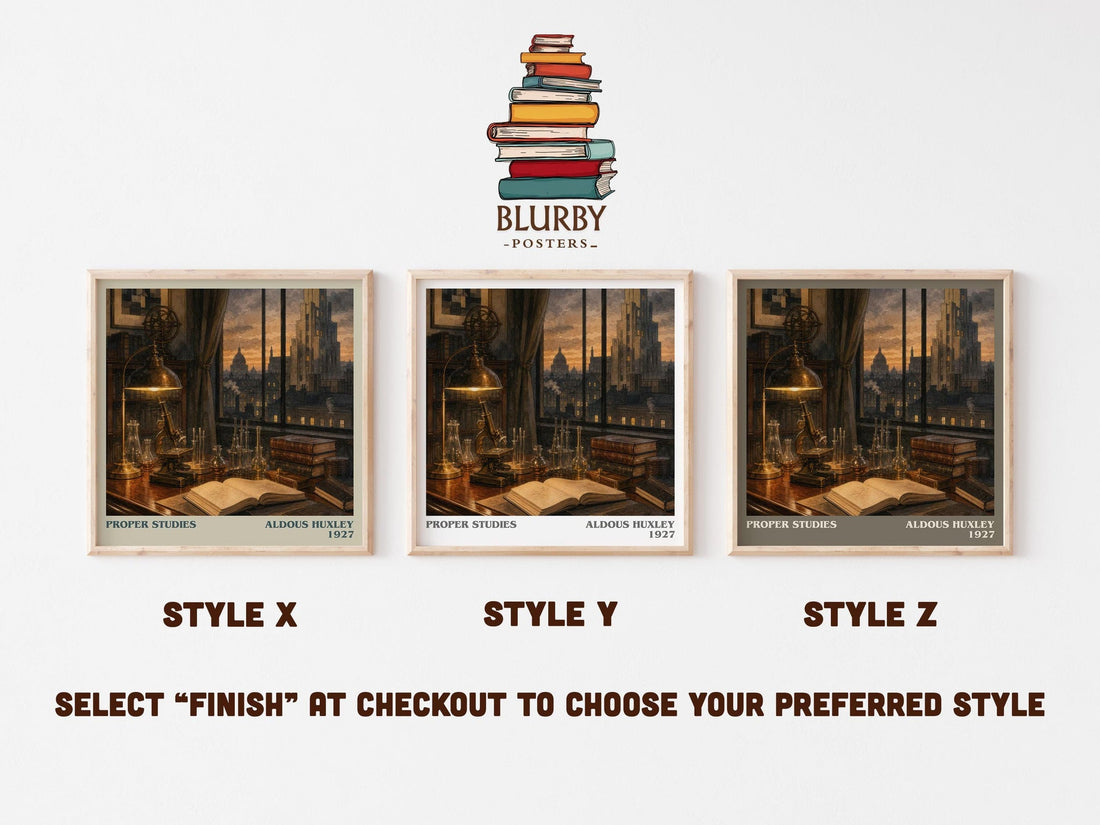 Proper Studies Literary Art Print by Aldous Huxley (mockup)