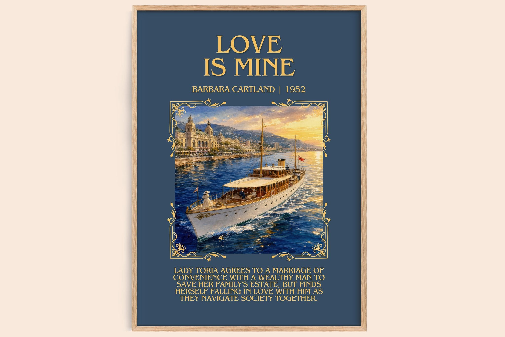 Love Is Mine Minimalist Book Poster by Barbara Cartland