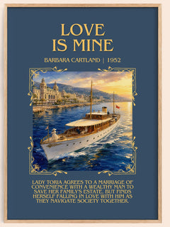 Love Is Mine Minimalist Book Poster by Barbara Cartland – image 1