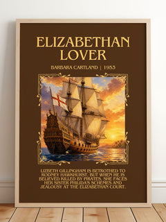 Elizabethan Lover Minimalist Book Poster by Barbara Cartland – image 2