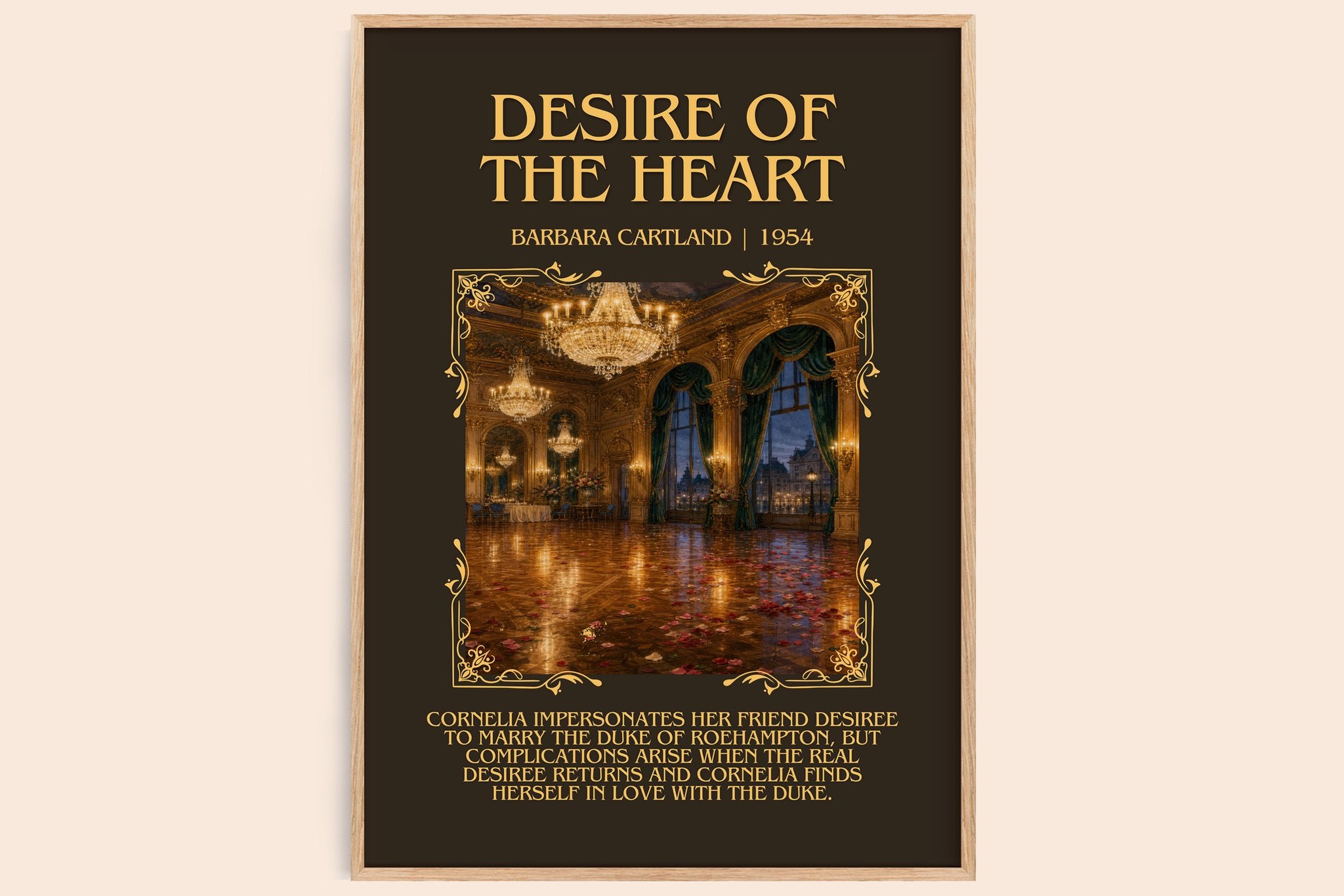 Desire Of The Heart Minimalist Book Poster by Barbara Cartland