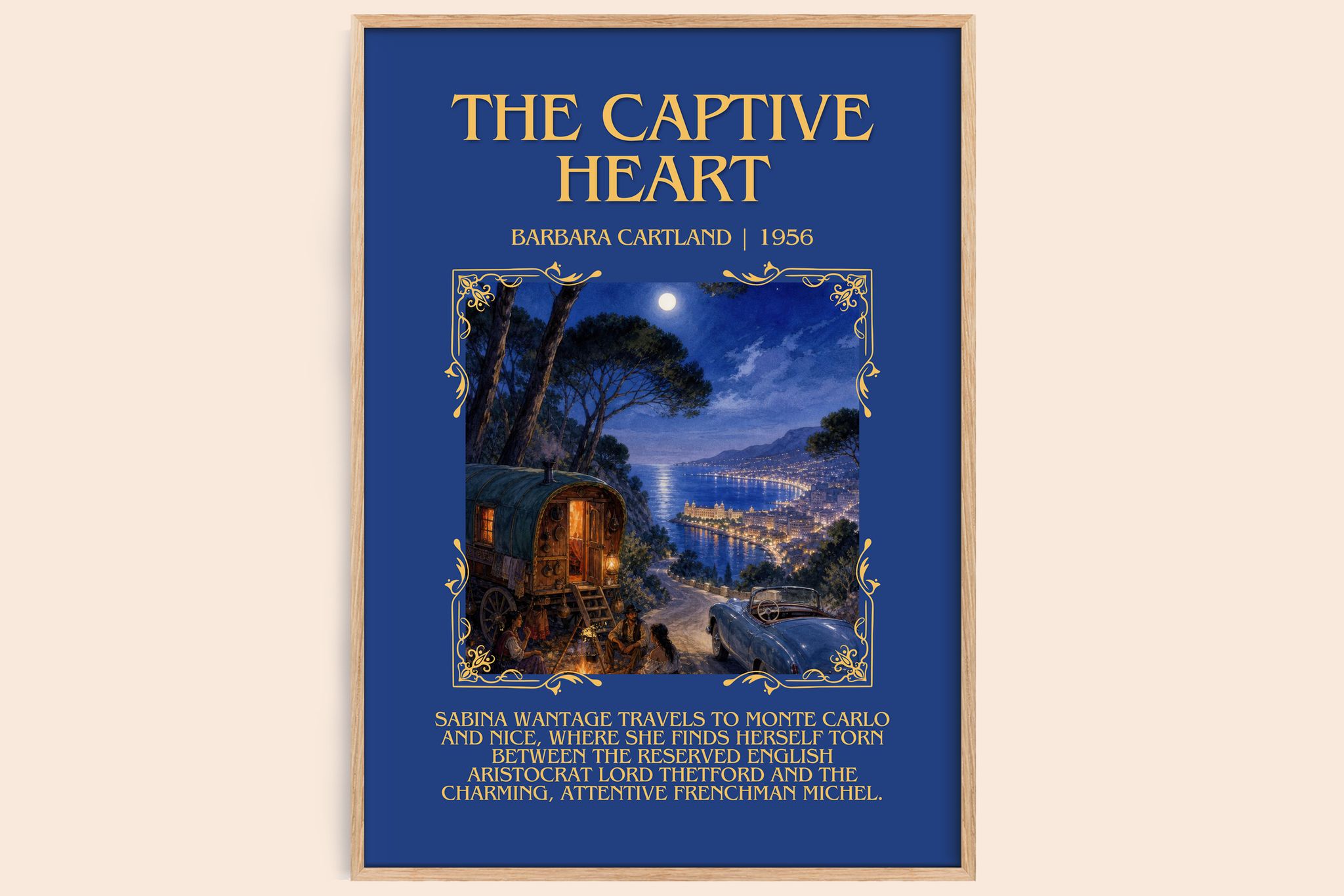 The Captive Heart Minimalist Book Poster by Barbara Cartland