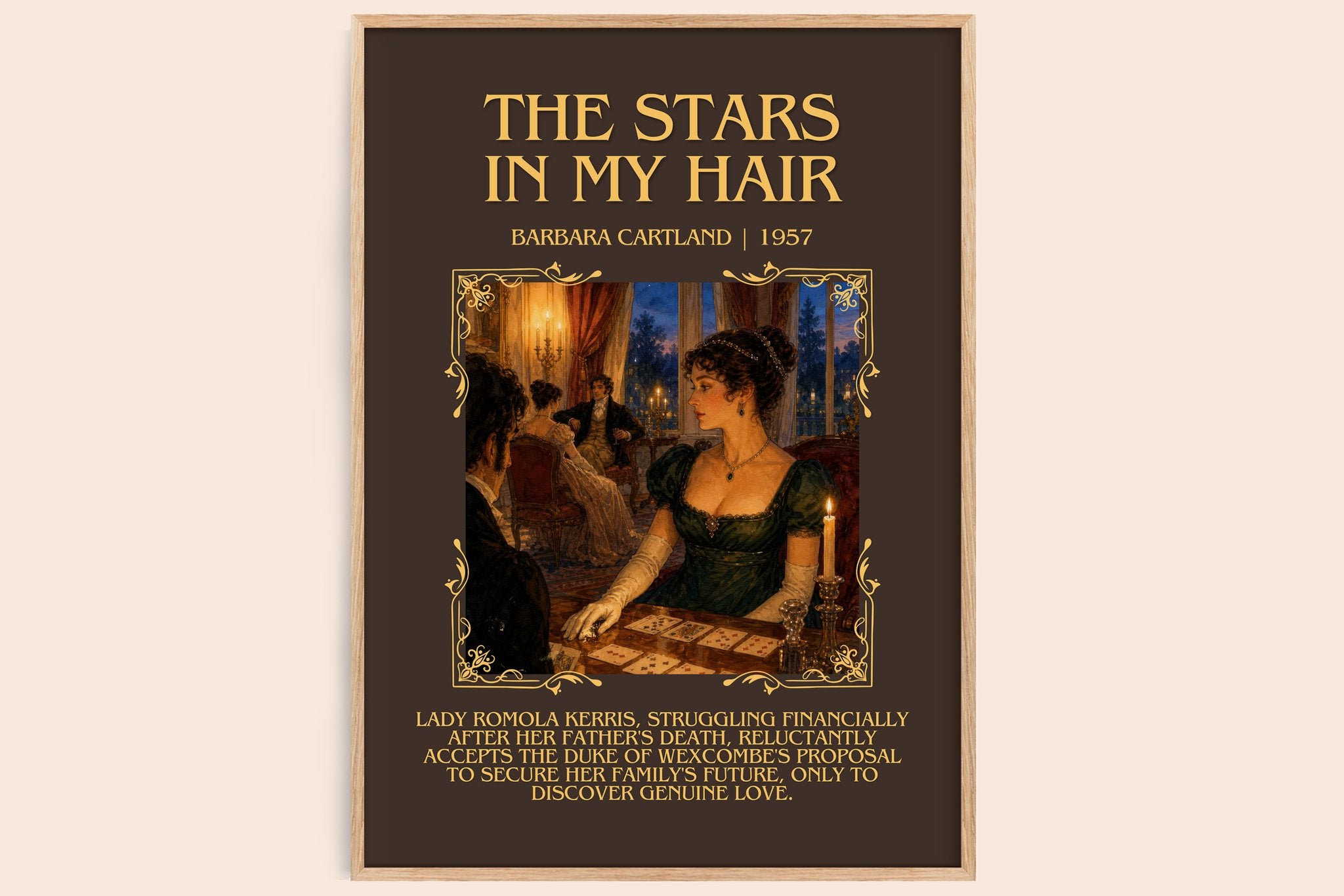 The Stars In My Hair Minimalist Book Poster by Barbara Cartland