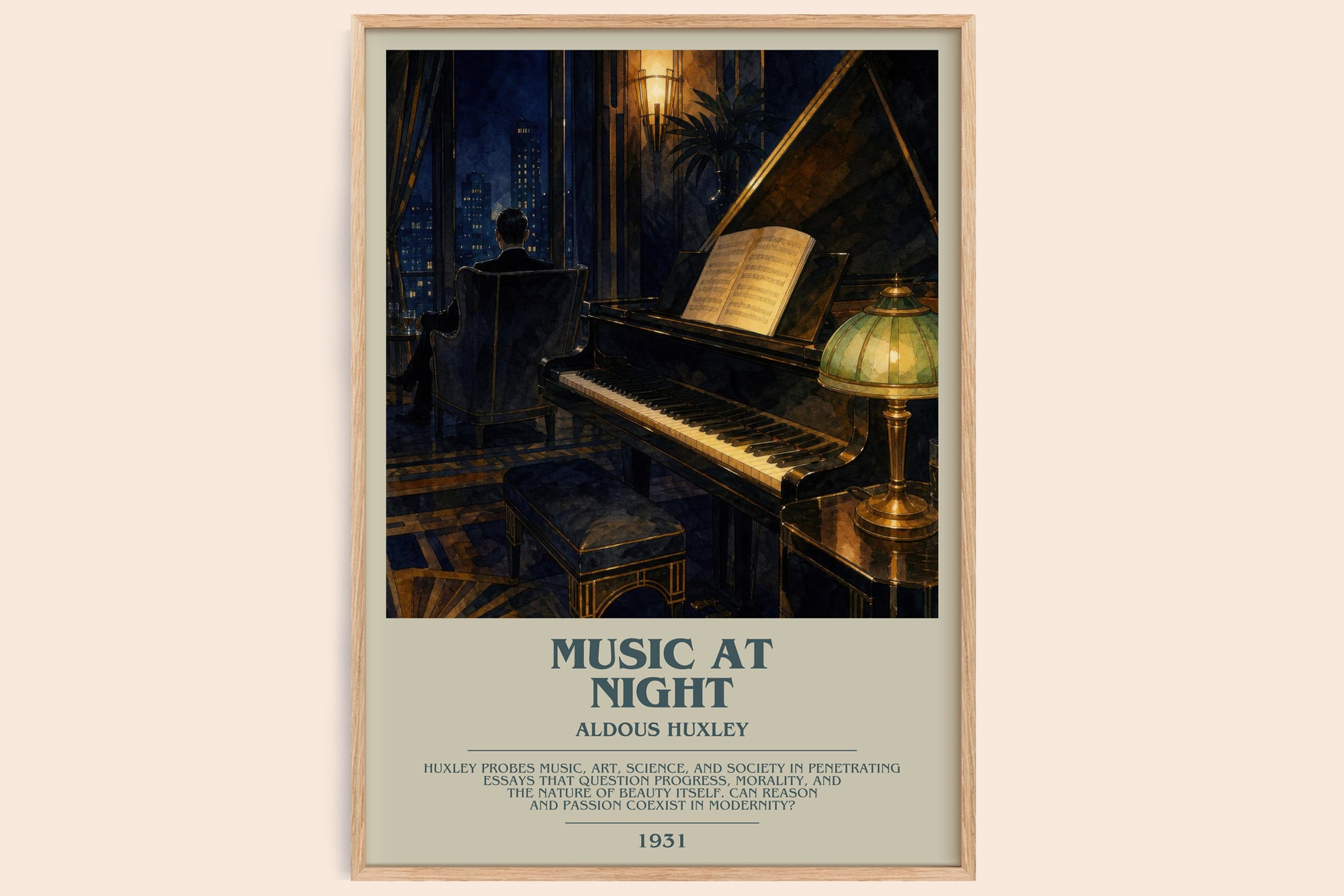Music At Night Bookish Wall Art by Aldous Huxley