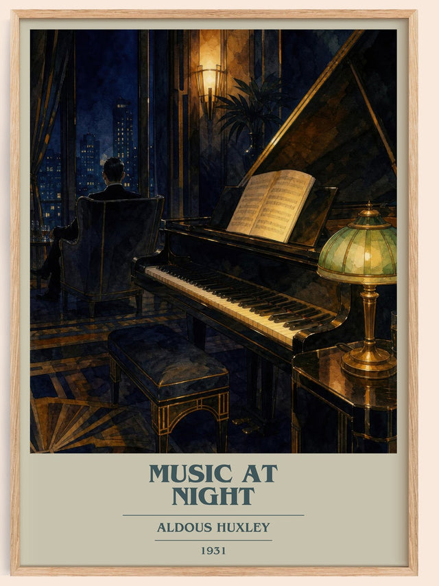Music At Night Book Cover Poster by Aldous Huxley