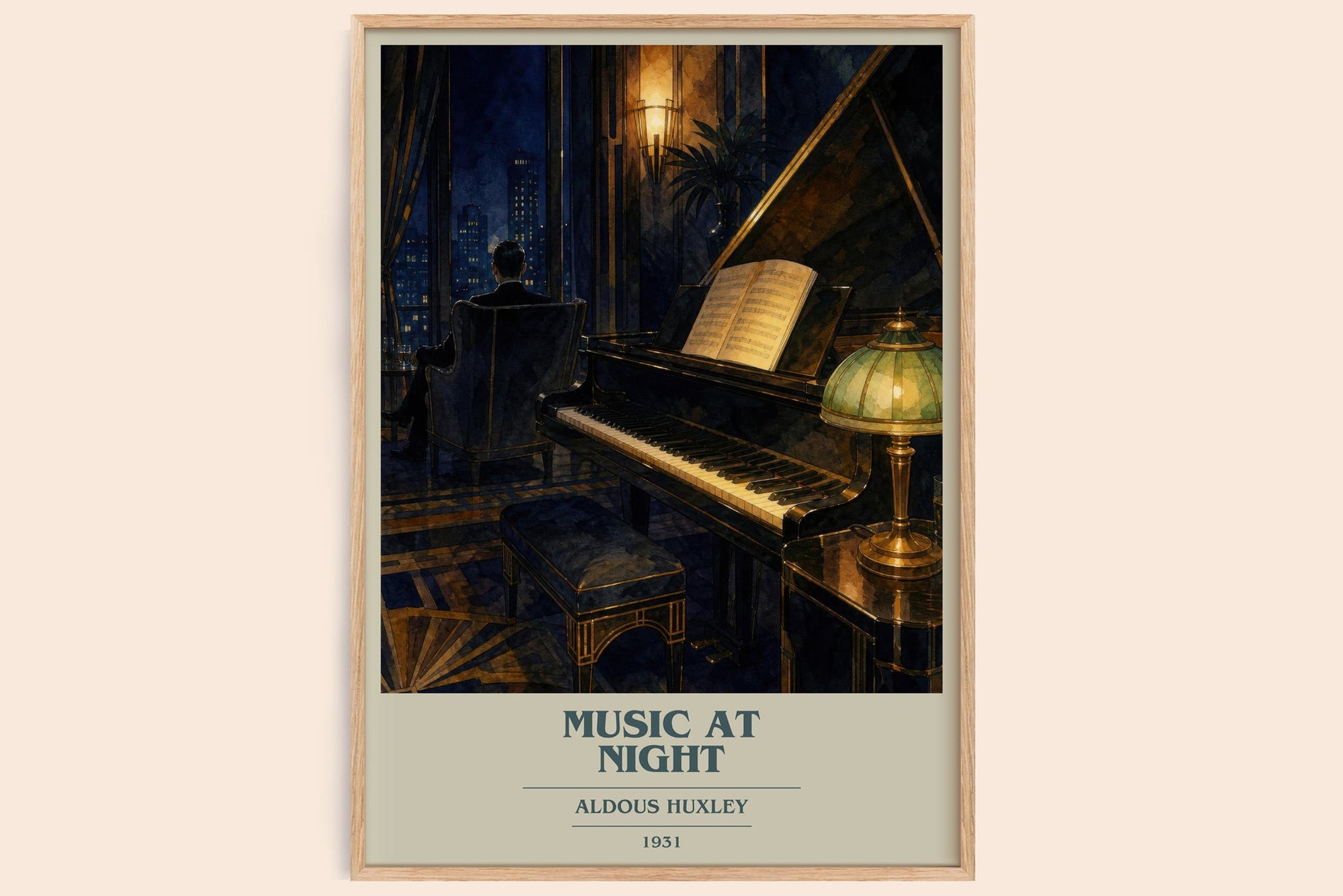 Music At Night Book Cover Poster by Aldous Huxley