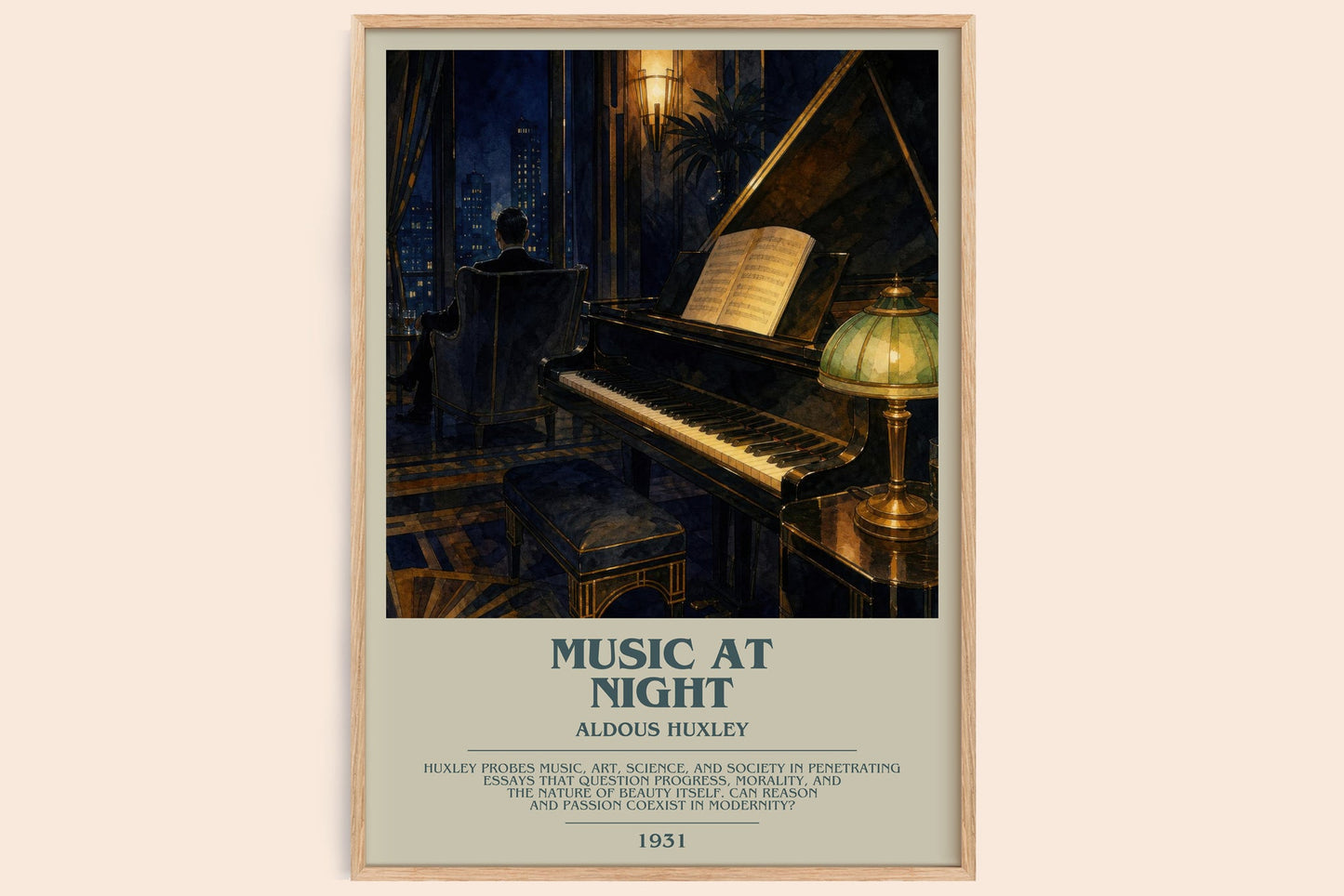 Music At Night Bookish Wall Art by Aldous Huxley