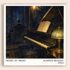 Music At Night Literary Art Print by Aldous Huxley – image 1