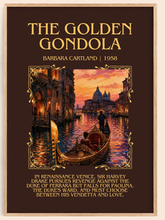 The Golden Gondola Minimalist Book Poster by Barbara Cartland – image 1