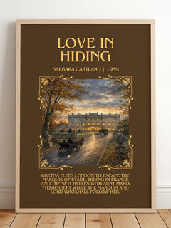 Love In Hiding Minimalist Book Poster by Barbara Cartland – image 2