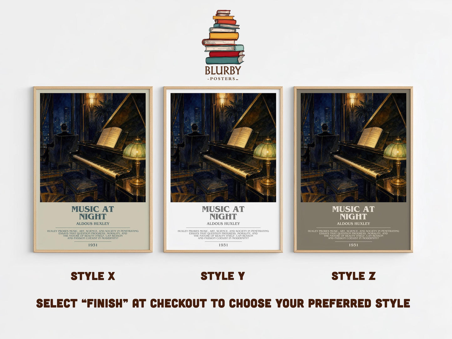 Music At Night Bookish Wall Art by Aldous Huxley