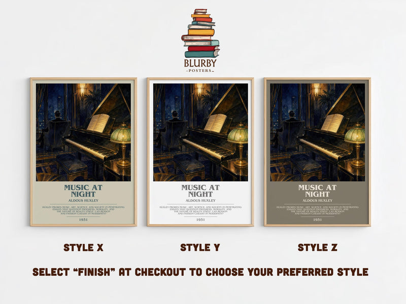 Music At Night Bookish Wall Art by Aldous Huxley