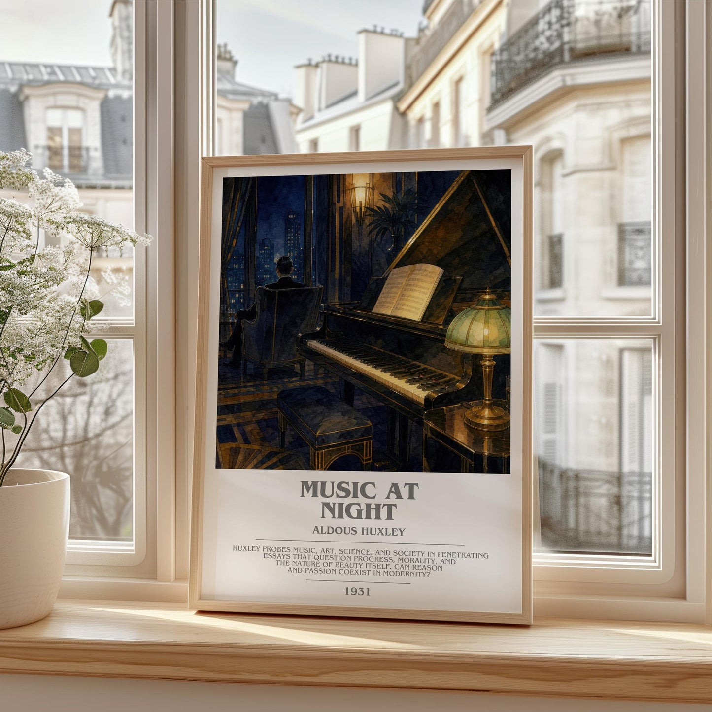 Music At Night Bookish Wall Art by Aldous Huxley