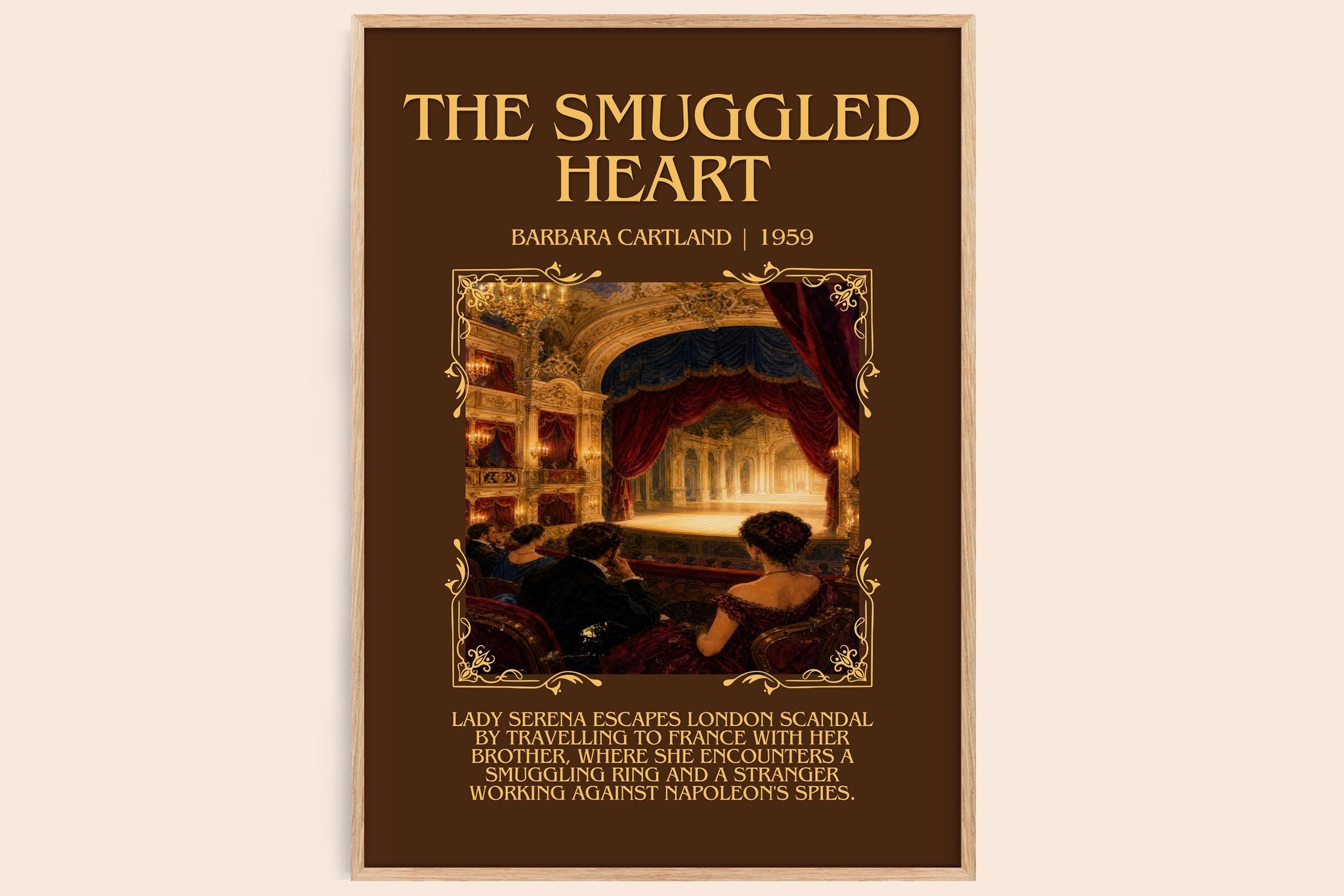 The Smuggled Heart Minimalist Book Poster by Barbara Cartland