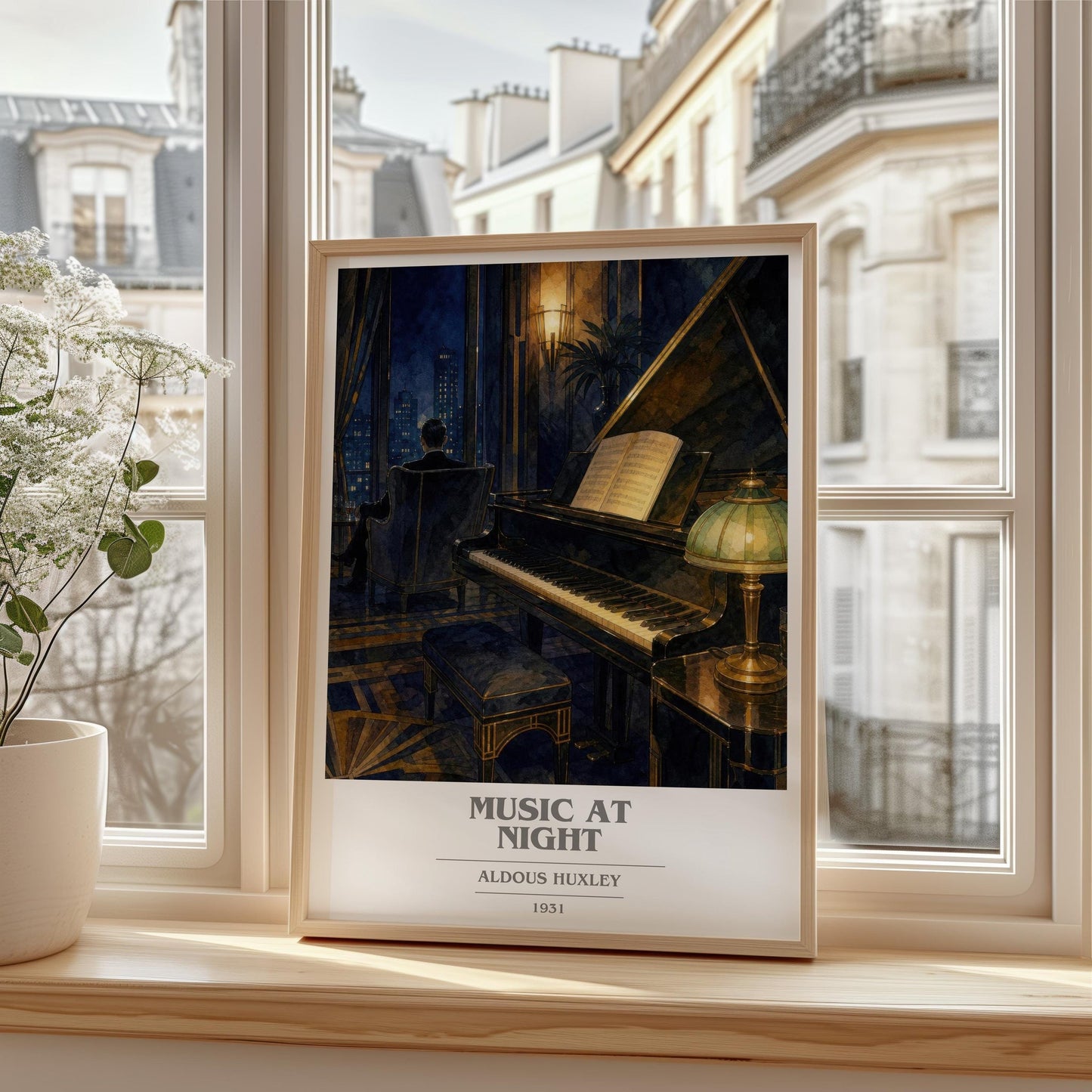 Music At Night Book Cover Poster by Aldous Huxley
