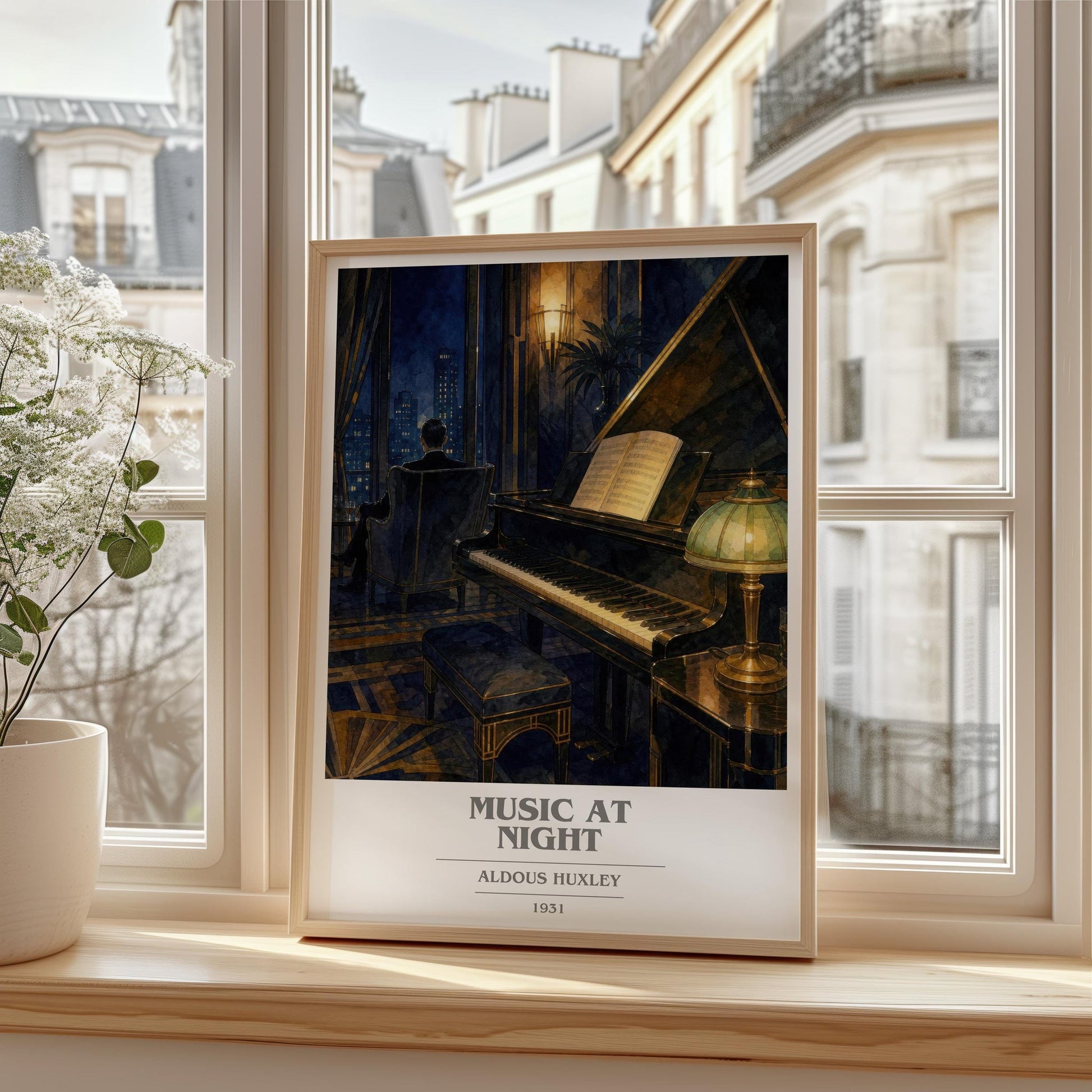 Music At Night Book Cover Poster by Aldous Huxley
