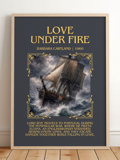 Love Under Fire Minimalist Book Poster by Barbara Cartland – image 2