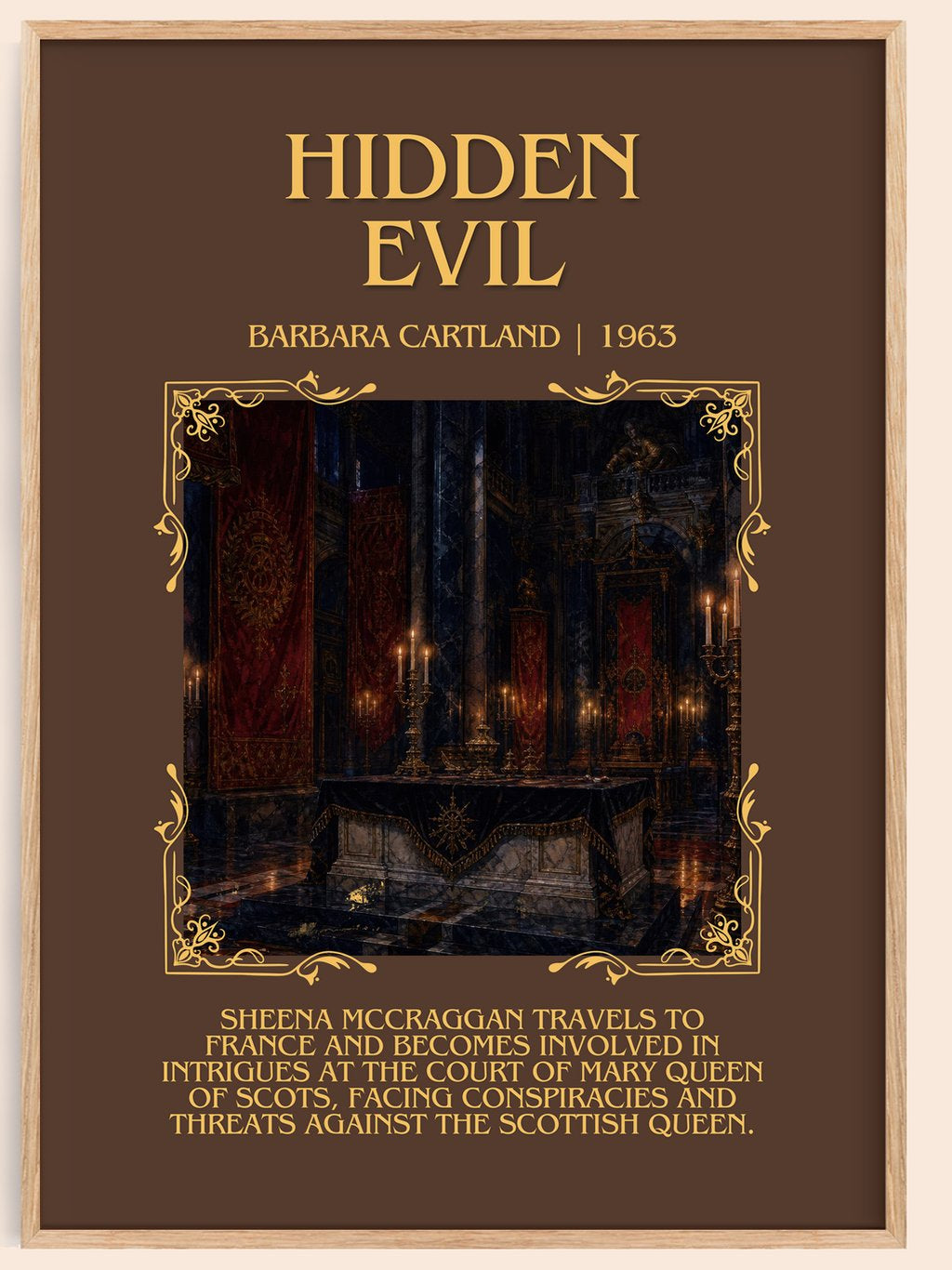 Hidden Evil Minimalist Book Poster by Barbara Cartland – book poster