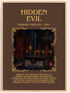 Hidden Evil Minimalist Book Poster by Barbara Cartland – image 1