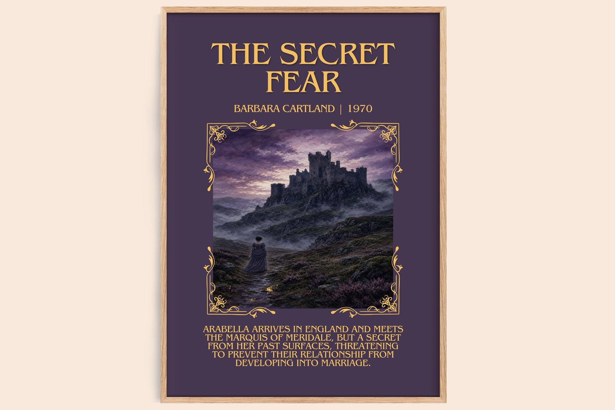 The Secret Fear Minimalist Book Poster by Barbara Cartland