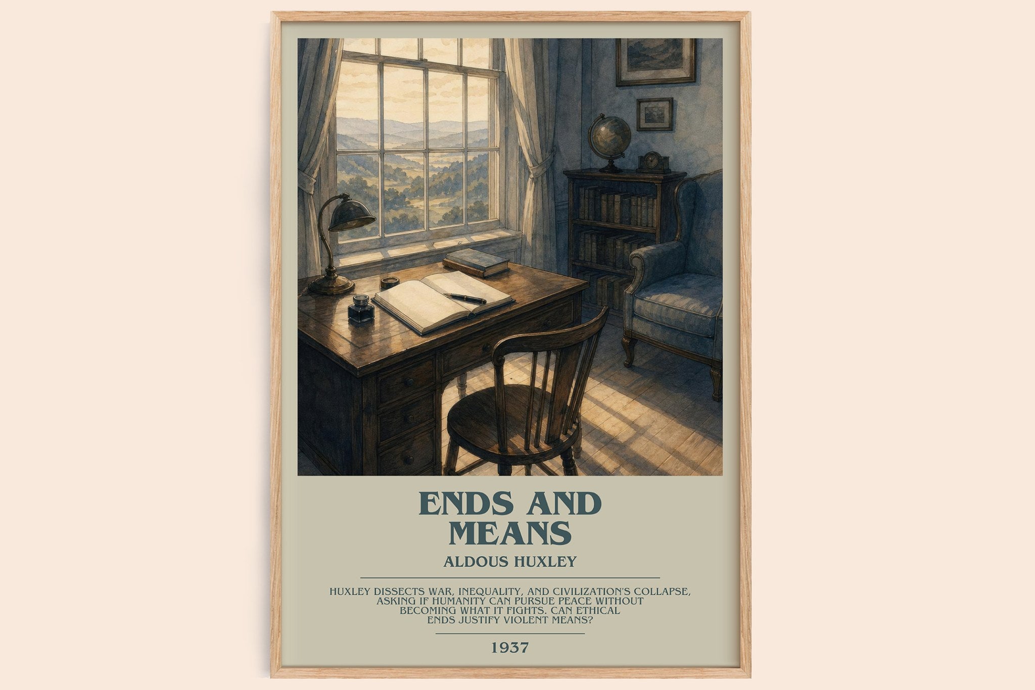 Ends And Means Bookish Wall Art by Aldous Huxley