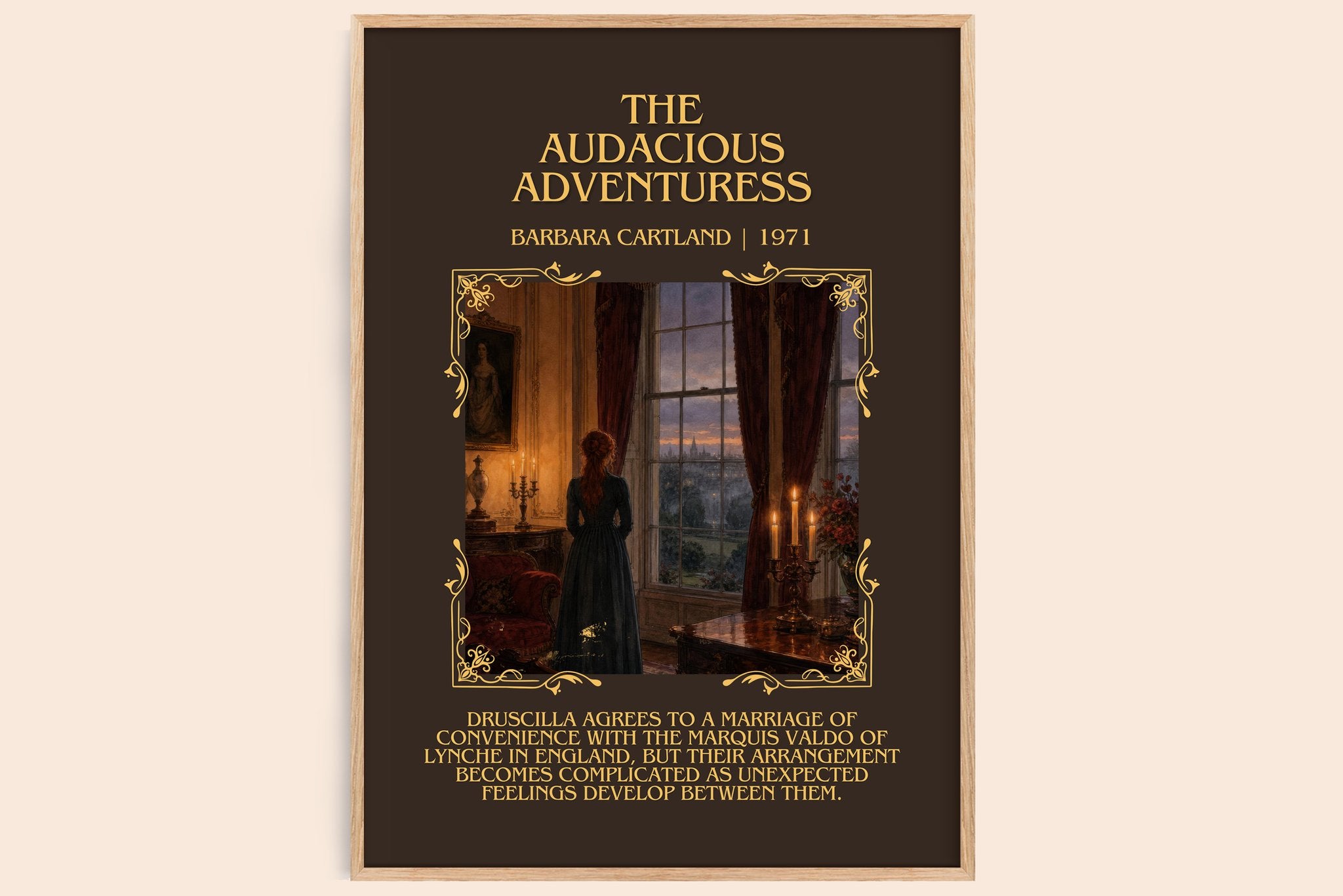 The Audacious Adventuress Minimalist Book Poster by Barbara Cartland