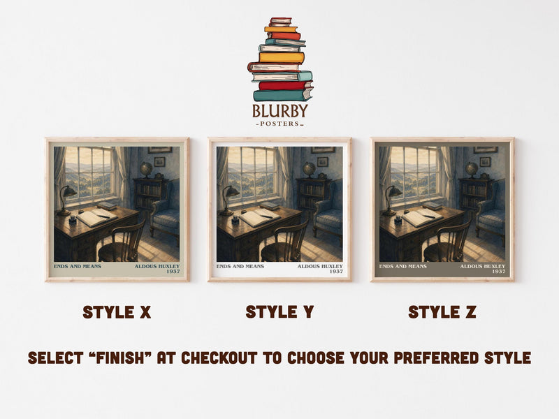 Ends And Means Literary Art Print by Aldous Huxley