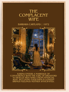 The Complacent Wife Minimalist Book Poster by Barbara Cartland – image 1
