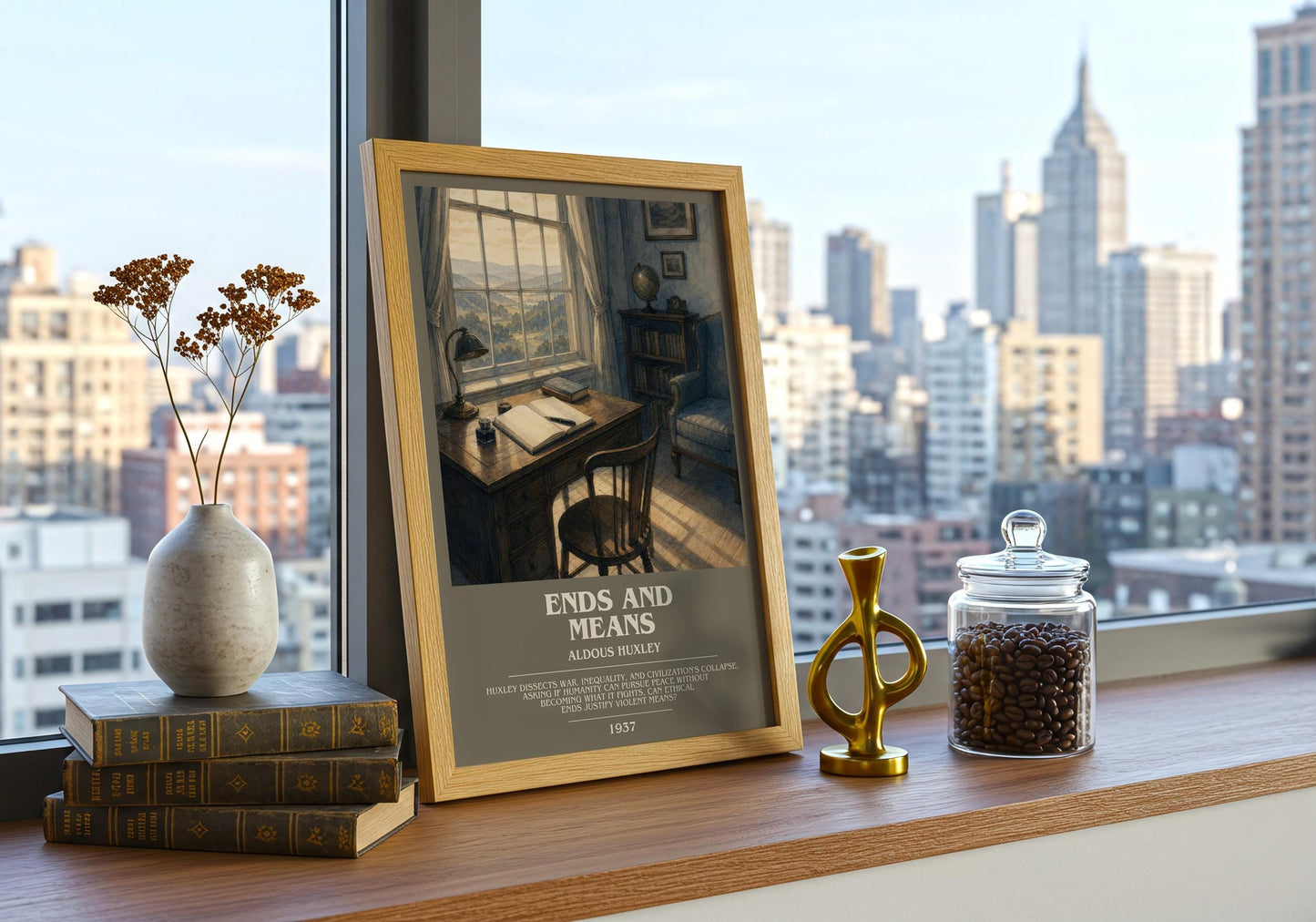 Ends And Means Bookish Wall Art by Aldous Huxley