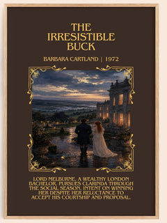 The Irresistible Buck Minimalist Book Poster by Barbara Cartland – image 1