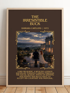 The Irresistible Buck Minimalist Book Poster by Barbara Cartland – image 2