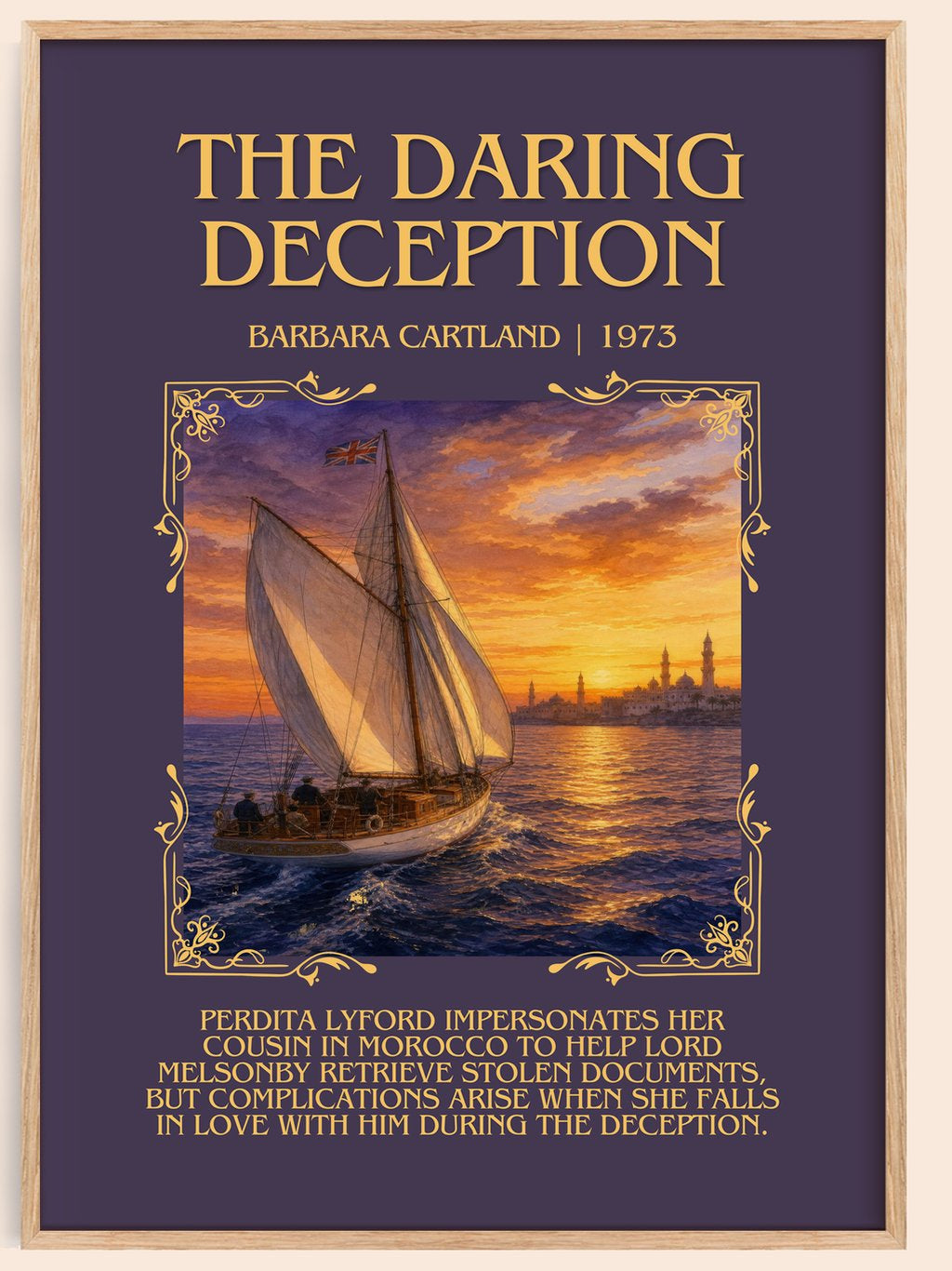 The Daring Deception Minimalist Book Poster by Barbara Cartland – book poster