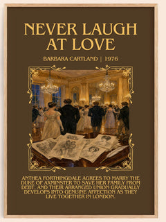 Never Laugh At Love Minimalist Book Poster by Barbara Cartland – image 1