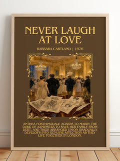 Never Laugh At Love Minimalist Book Poster by Barbara Cartland – image 2